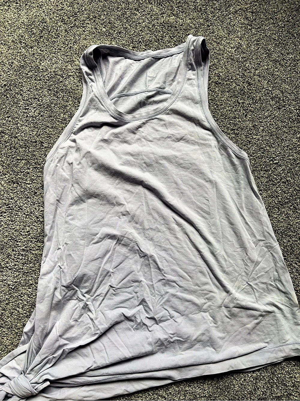lululemon Side-Tie Cropped Tank Top Gray
